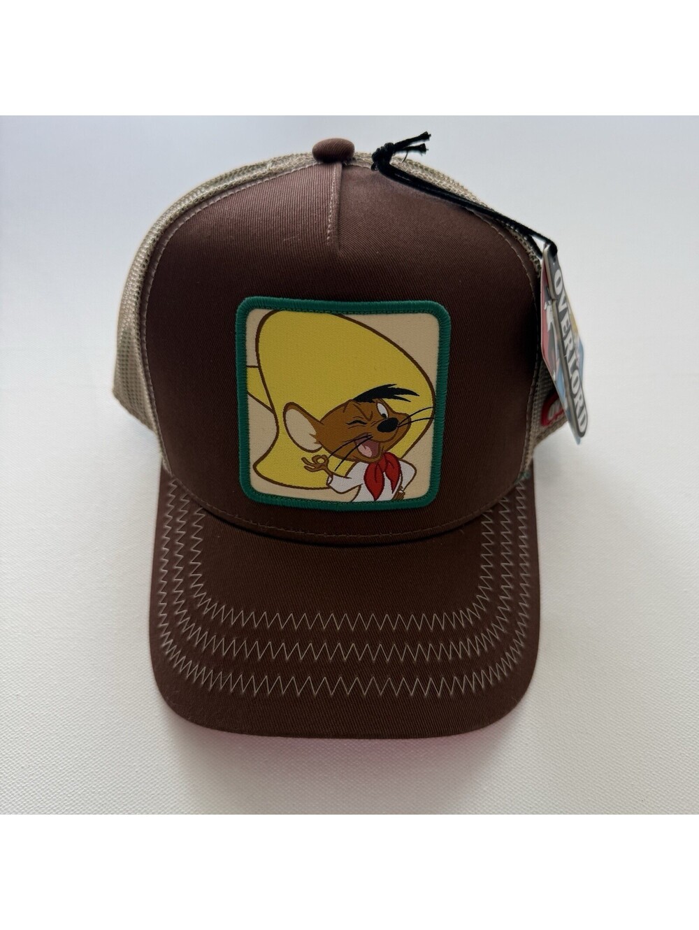 Overlord x Looney Tunes Speedy Gonzales Trucker Hat Saddle Brown NWT